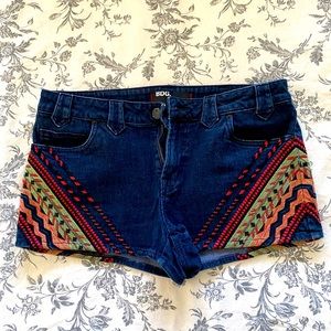 BDG High Waisted Embroidered Shorts